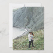 Romantic Floral Blue Photo Save the Date (Achterkant)