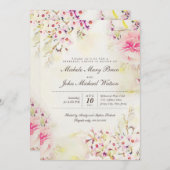 Romantic Floral Boho Rehearsal Dinner Invitation Kaart (Voorkant / Achterkant)