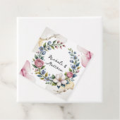 Romantic Floral Bouquet Wedding Bedankjes Labels (In situ)
