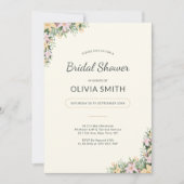 Romantic Floral Bridal Shower Invitation (Devant)