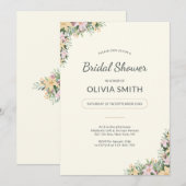 Romantic Floral Bridal Shower Invitation (Devant / Derrière)