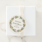 Romantic Floral Bridal Shower Label (In situ)