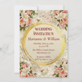 Romantic Floral Customizable wedding invitation (Devant)