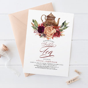 Romantic Floral Earthy Herfst Vrijgezellenfeest Te Kaart
