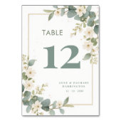 Romantic Floral & Eucalyptus Branches Wedding Kaart (Voorkant)