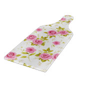 Romantic Floral Flowers Rozen Roze Witte Patroon Snijplank (Hoek)