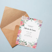 Romantic Floral Frame Wedding Invitation