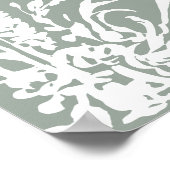 Romantic Floral Garden Sage Green Wedding Welcome Poster (Hoek)