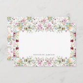 Romantic Floral Monogram Notecard Bedankkaart (Voorkant / Achterkant)