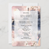 Romantic Floral Paris Eiffel Tower Bridal Shower Kaart (Voorkant)