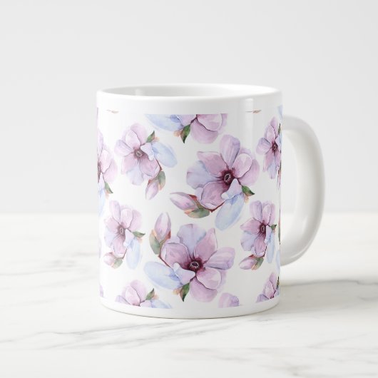 Romantic Floral Pattern Extra Grote Beker (Voorkant rechts)