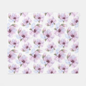 Romantic Floral Pattern Fleece Deken (Voorkant (Horizontaal))