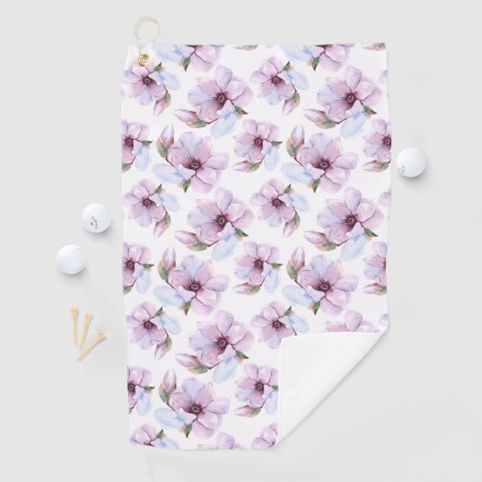 Romantic Floral Pattern Golfhanddoek (Insitu)
