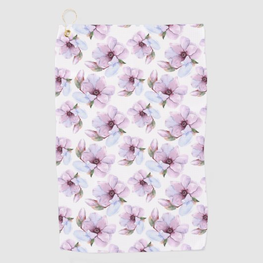 Romantic Floral Pattern Golfhanddoek (Voorkant)
