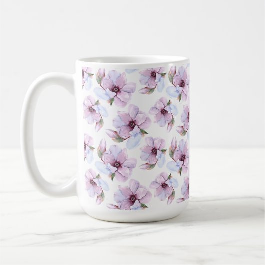 Romantic Floral Pattern Koffiemok (Links)