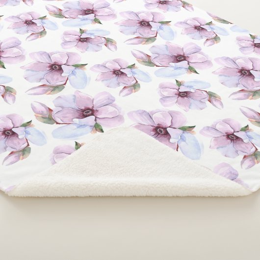 Romantic Floral Pattern Sherpa Deken (3/4)