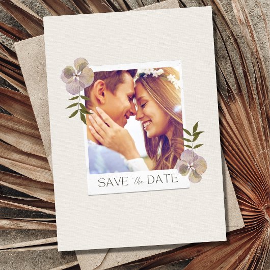 Romantic Floral Photo Wedding Save the Date
