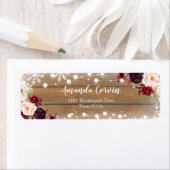 Romantic Floral Rustic Return Address Label (Insitu)