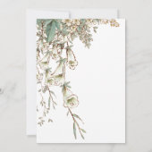 Romantic Floral Script Elegant Wedding Kaart (Achterkant)