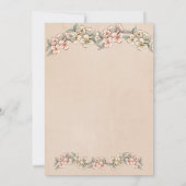 Romantic Floral Script Hand Drawn  Wedding Kaart (Achterkant)