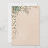 Romantic Floral Script Hand Drawn Wedding Kaart (Achterkant)