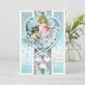 Romantic  Floral Valentijn Feestdagenkaart (Staand voorkant)