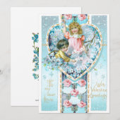 Romantic  Floral Valentijn Feestdagenkaart (Voorkant / Achterkant)