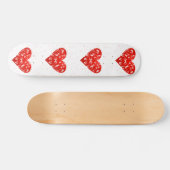 Romantic Floral Valentijn Heart Skateboard (Horizontaal)