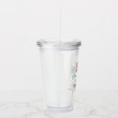 Romantic Floral Waterverf Bridesmaid Gift Acryl Drinkbeker (Rechts)