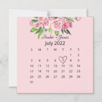 Romantic Floral Waterverf pony's sparen de datum