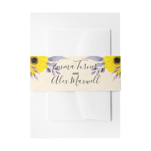 Romantic Floral | Weddenschap Belly Band Uitnodigingen Wikkel (Voorkant Voorbeeld)