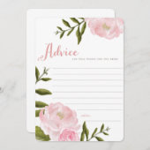 Romantic Floral Wedding Advice-kaarten Advieskaart (Voorkant / Achterkant)