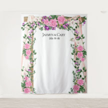 Romantic Floral Wedding Backdrop Foto Booth