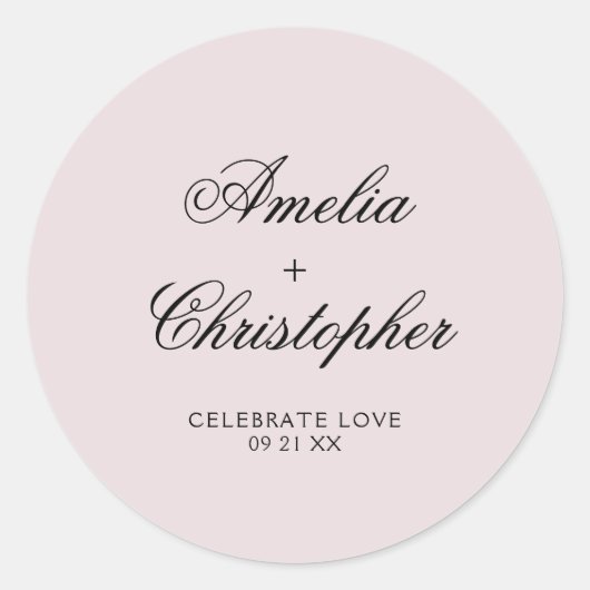 Romantic Floral Wedding Collectie Sticker (Voorkant)