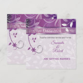 Romantic Floral wedding invitation (Devant / Derrière)