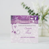 Romantic Floral wedding invitation (Debout devant)