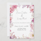 Romantic Floral Wedding Invitation Card (Devant)