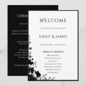 Romantic Floral Wedding Soft Elegant Programma (Voorkant / Achterkant)