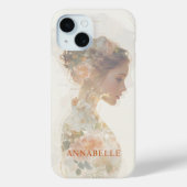 Romantic Floral Woman Silhouette Custom  Case-Mate iPhone Case (Achterkant)