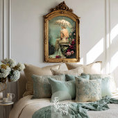 Romantic Florals Sage Green Lady & a Parasol Art Tissuepapier