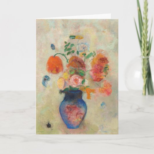 Romantic Flower Vase - Odilon Redon Kaart (Voorkant)