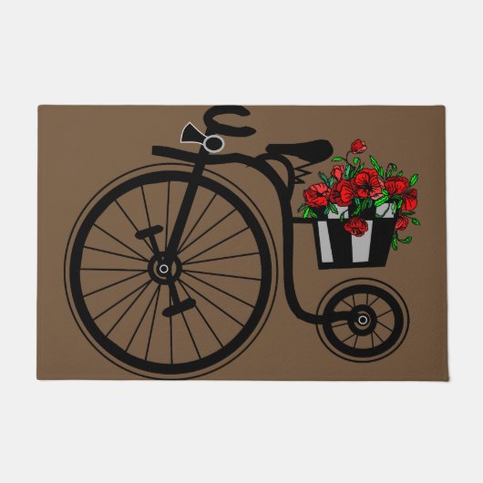 Romantic  Flowers Bike Deurmat (Voorkant)