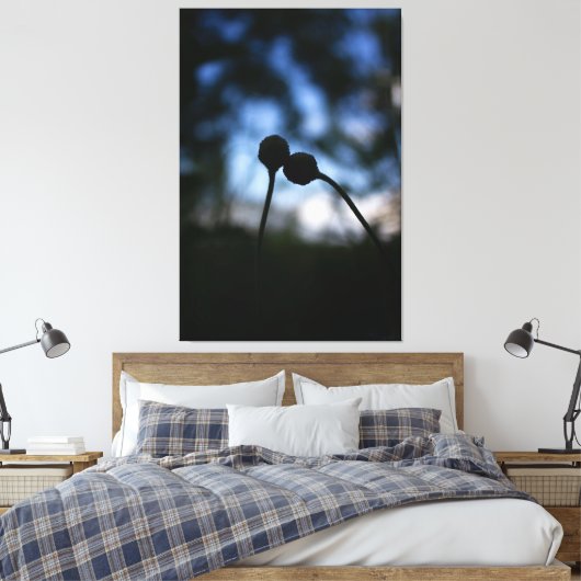 Romantic Flowers – Botanical Fantasy Boho Canvas Afdruk (Insitu (Slaapkamer))