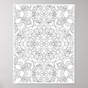 Romantic Flowers - Geavanceerde pagina voor kleure Poster