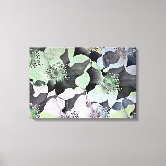 Romantic Flowers in bloemontwerp Canvas Afdruk