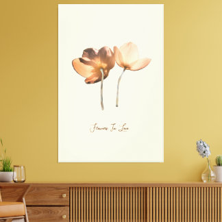 Romantic Flowers in Love – Botanical Fantasy Boho Canvas Afdruk