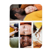 Romantic Four Wedding Verloving Foto's Collage Magneet (Verticaal)