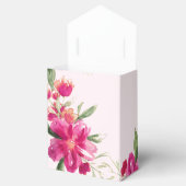 Romantic Fuchsia Floral Waterverf Wedding Bedankdoosjes (Geopend)