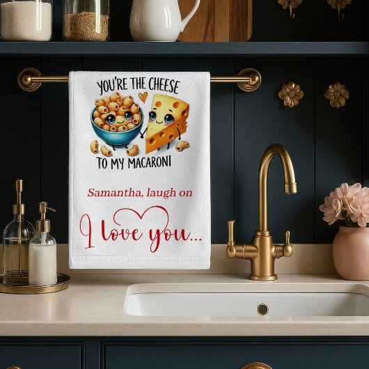 Romantic Funny Food Valentine Kitchen Towel Theedoek