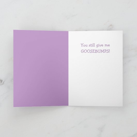 Romantic Funny Goose Jubileum Kaart (Binnen)